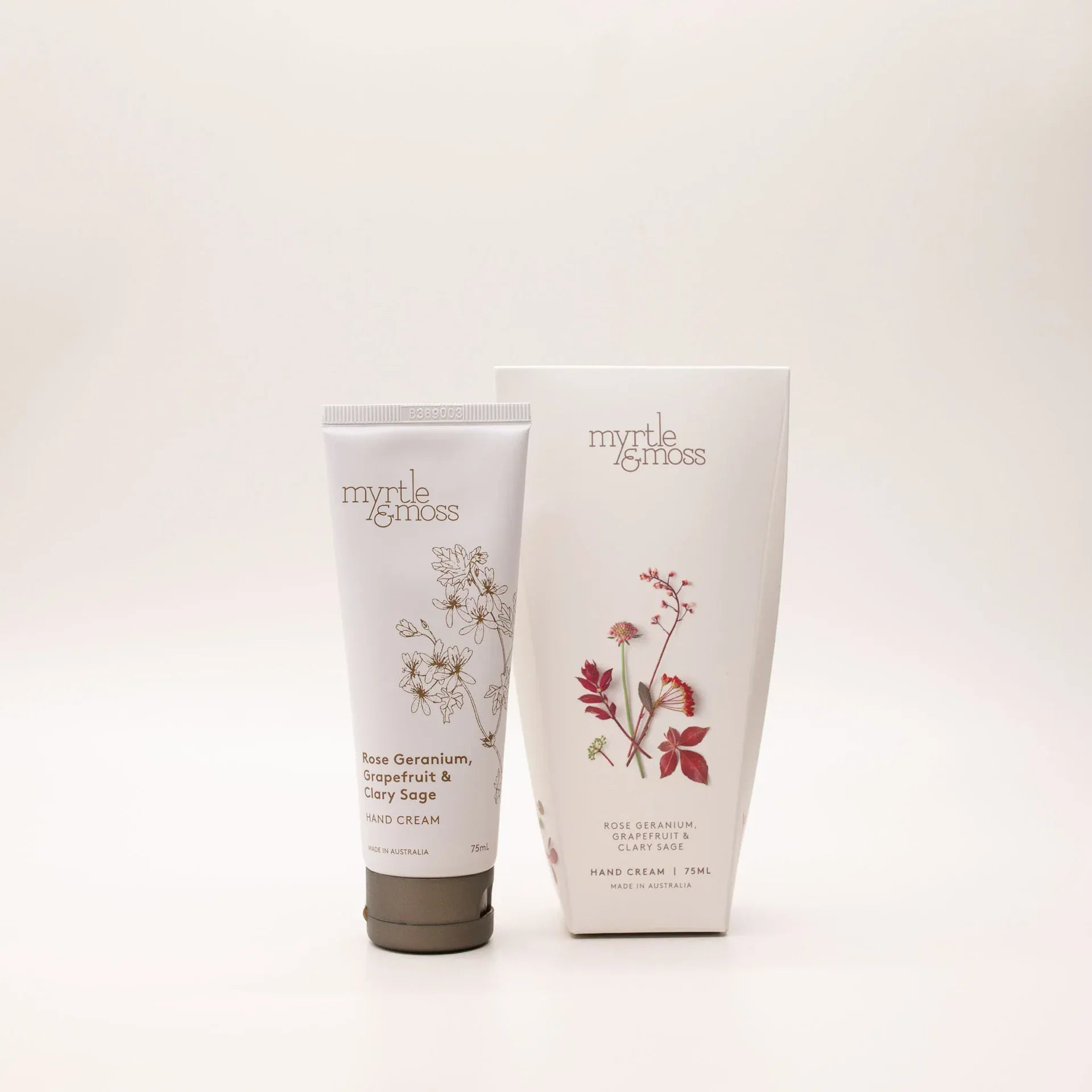 Myrtle & Moss  Handcream Rose geranium,Grapefruit,clary sage Myrtle & Moss