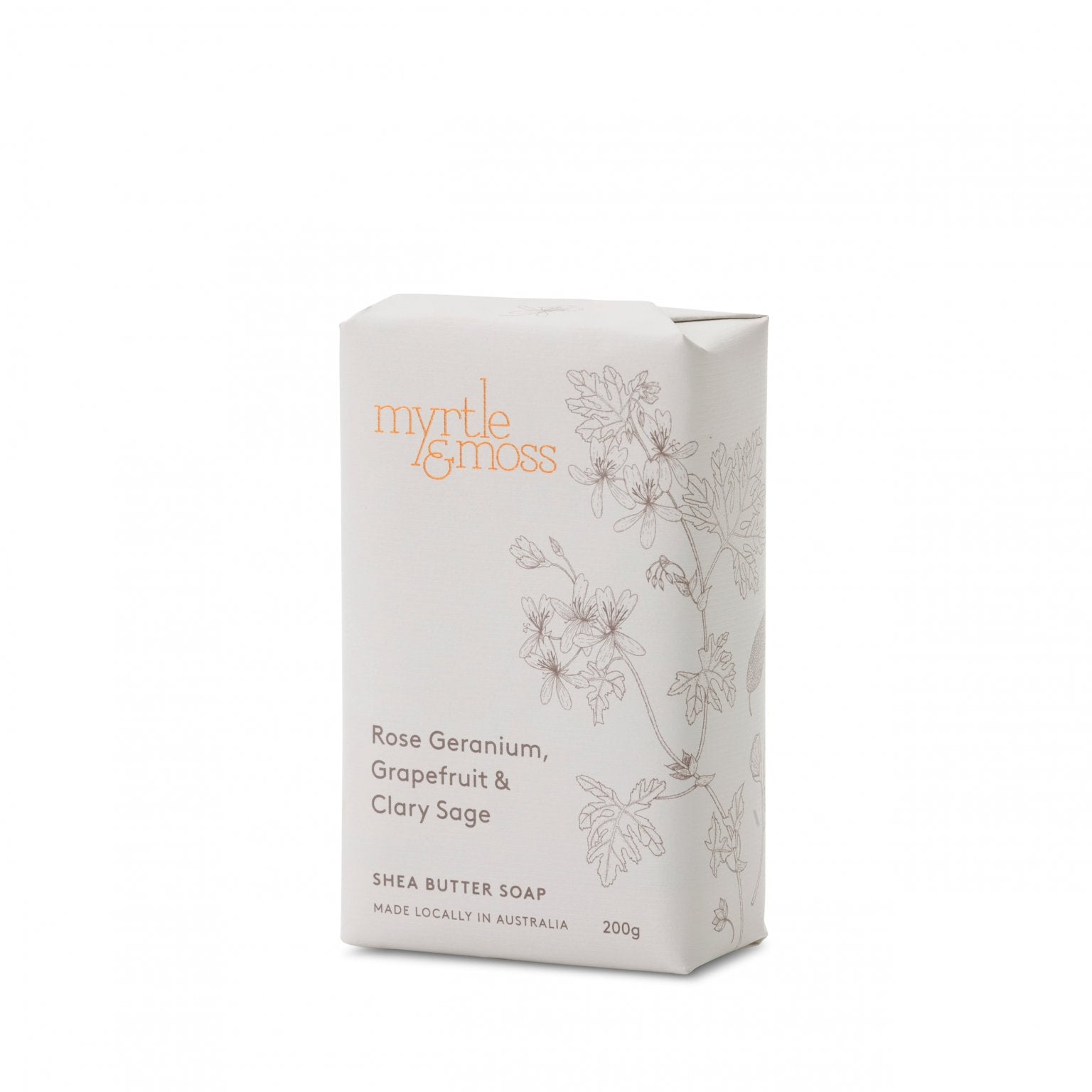 Myrtle & Moss Soap bar Rose geranium,grapefruit, clary sage Myrtle & Moss