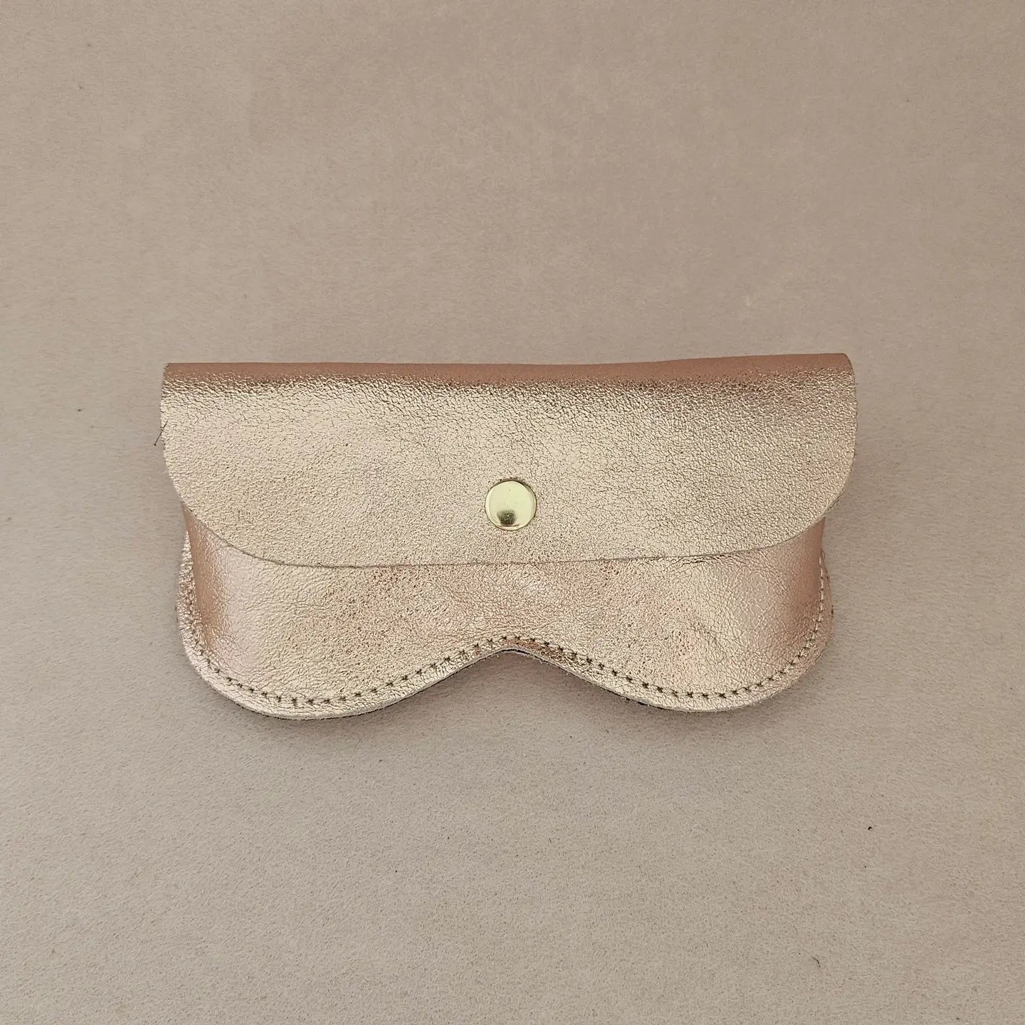 Leather glasses case Rose gold Kollab