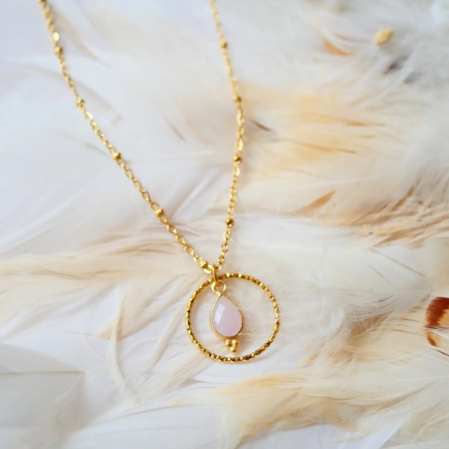 Clementine necklace Rose quartz LittleLintons