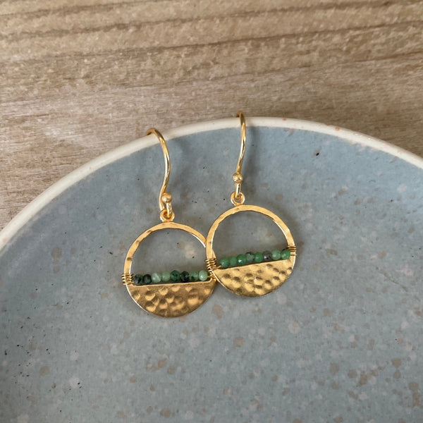 Aria earrings Rubyzosite Paird