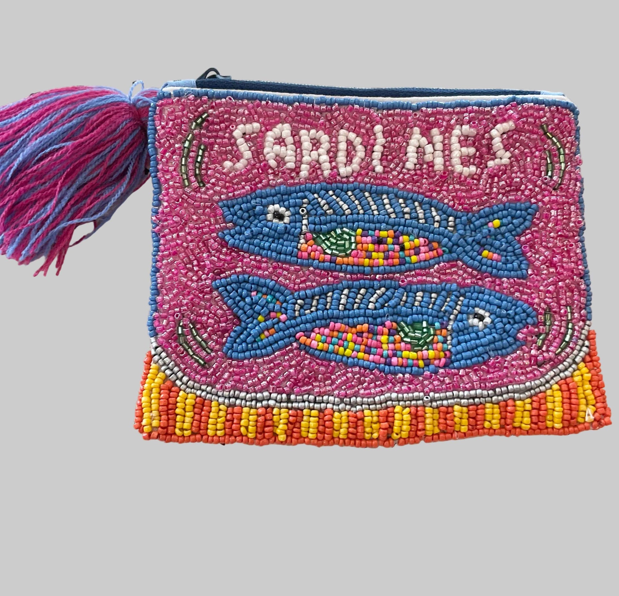 Embroidered bead pouch Sardine LittleLintons