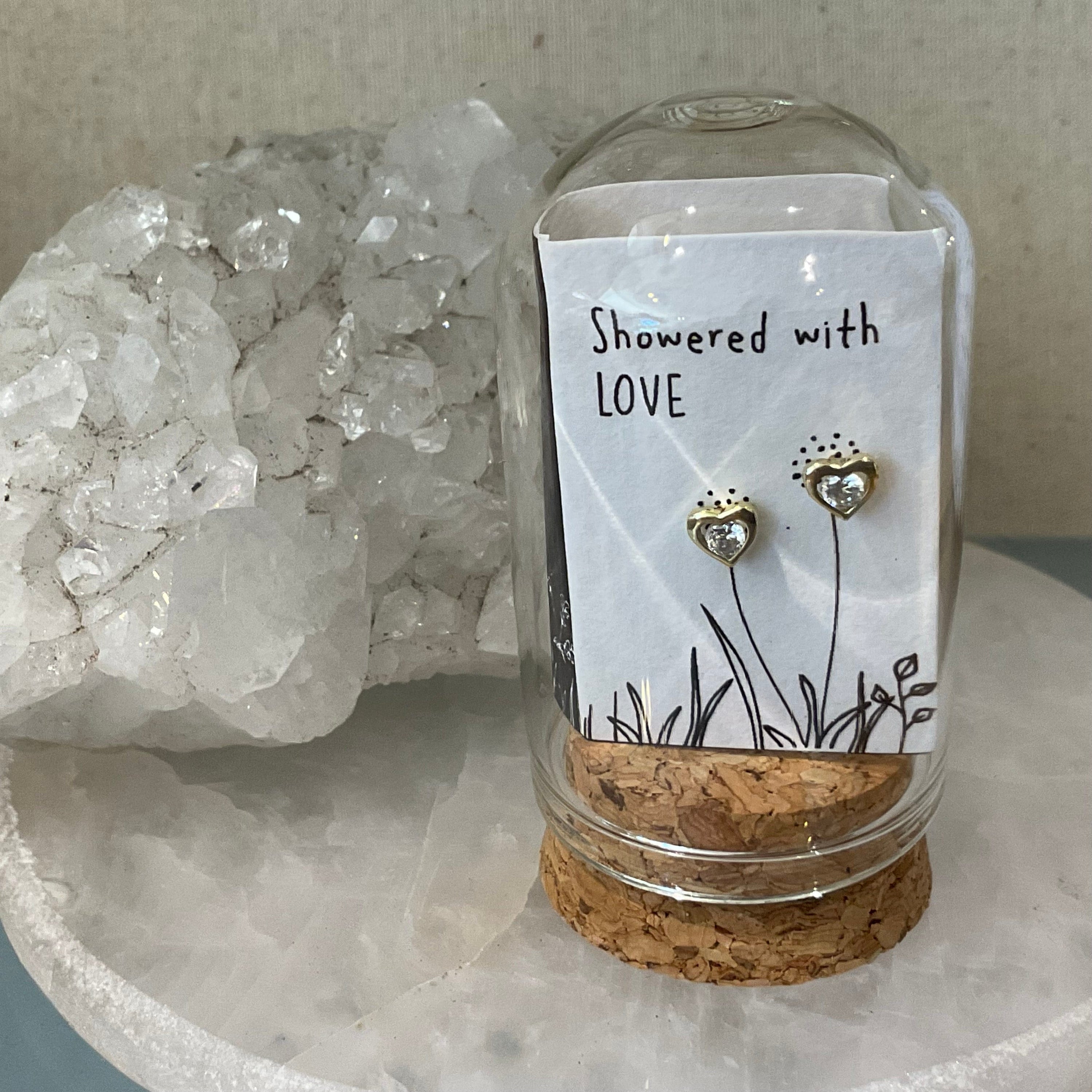 Terrarium studs Showered with love LittleLintons