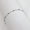 Mini bead bracelets Silver deep green LittleLintons