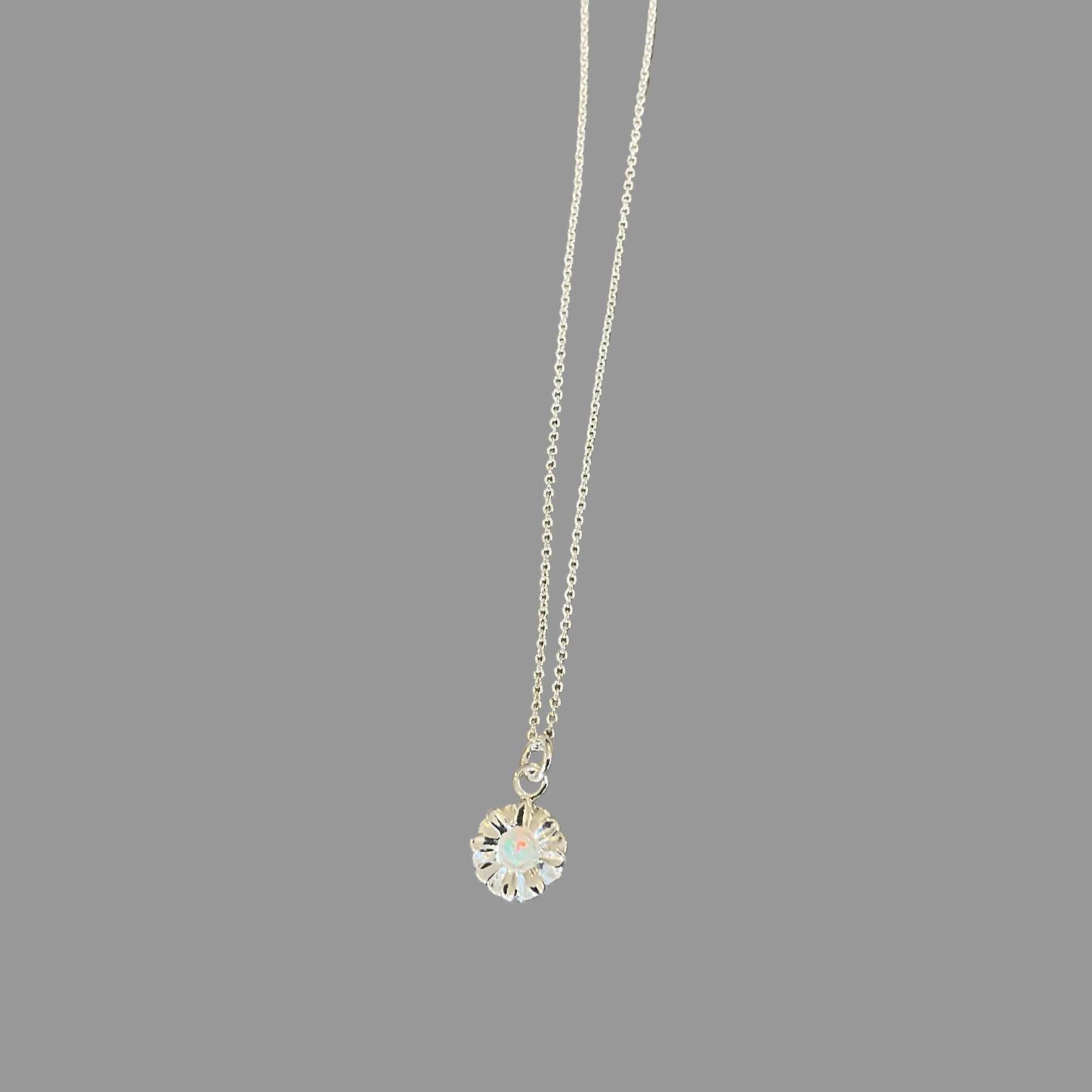 Opalite necklaces Silver flower LittleLintons