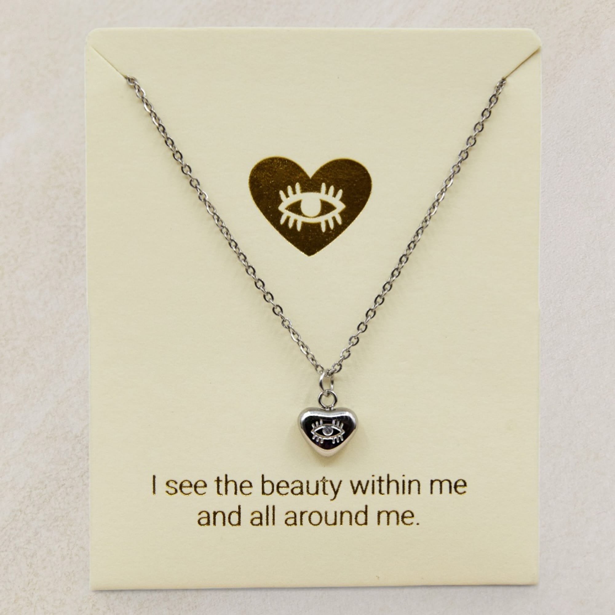 Inspiration necklace Silver heart LittleLintons