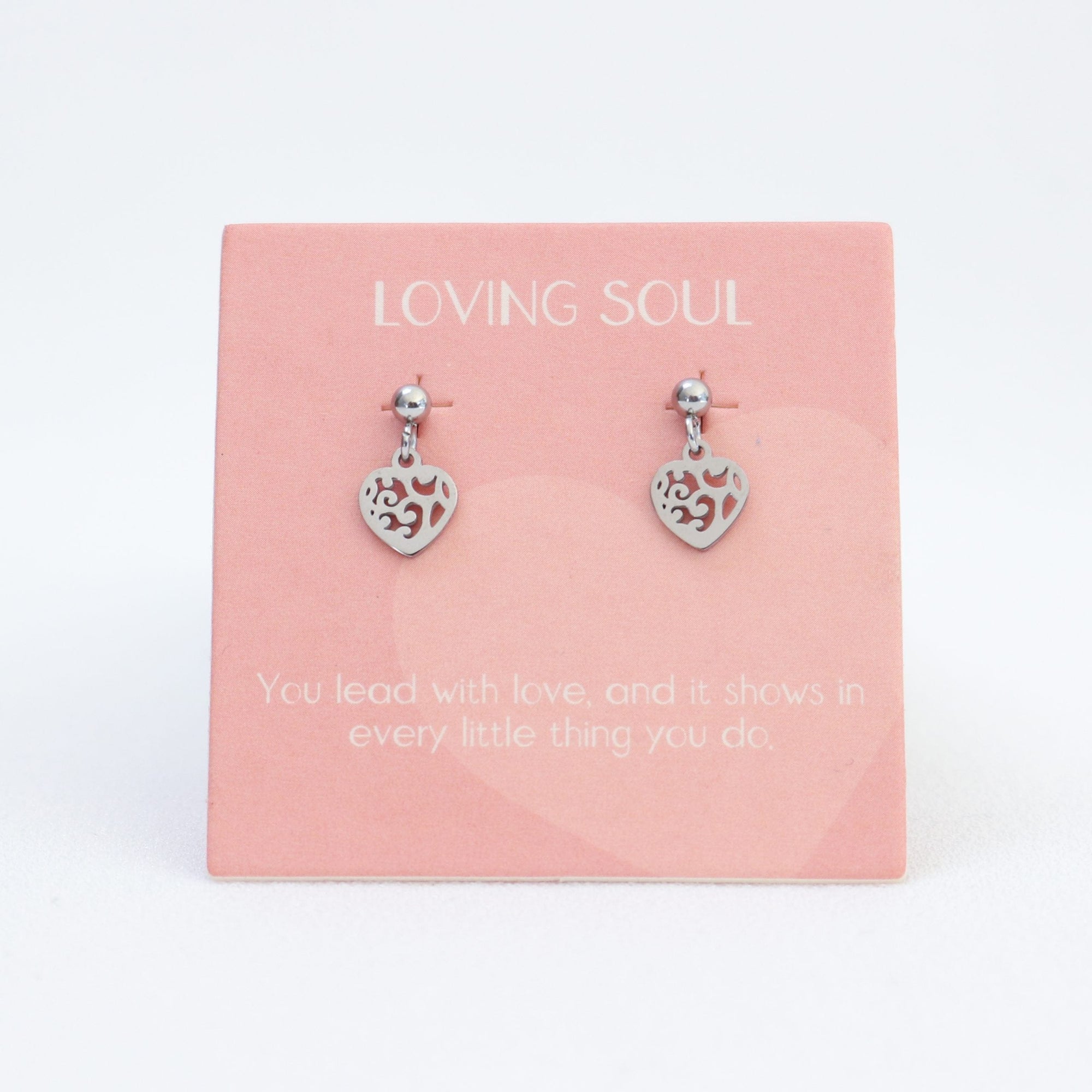 Lucky charm studs Silver heart LittleLintons