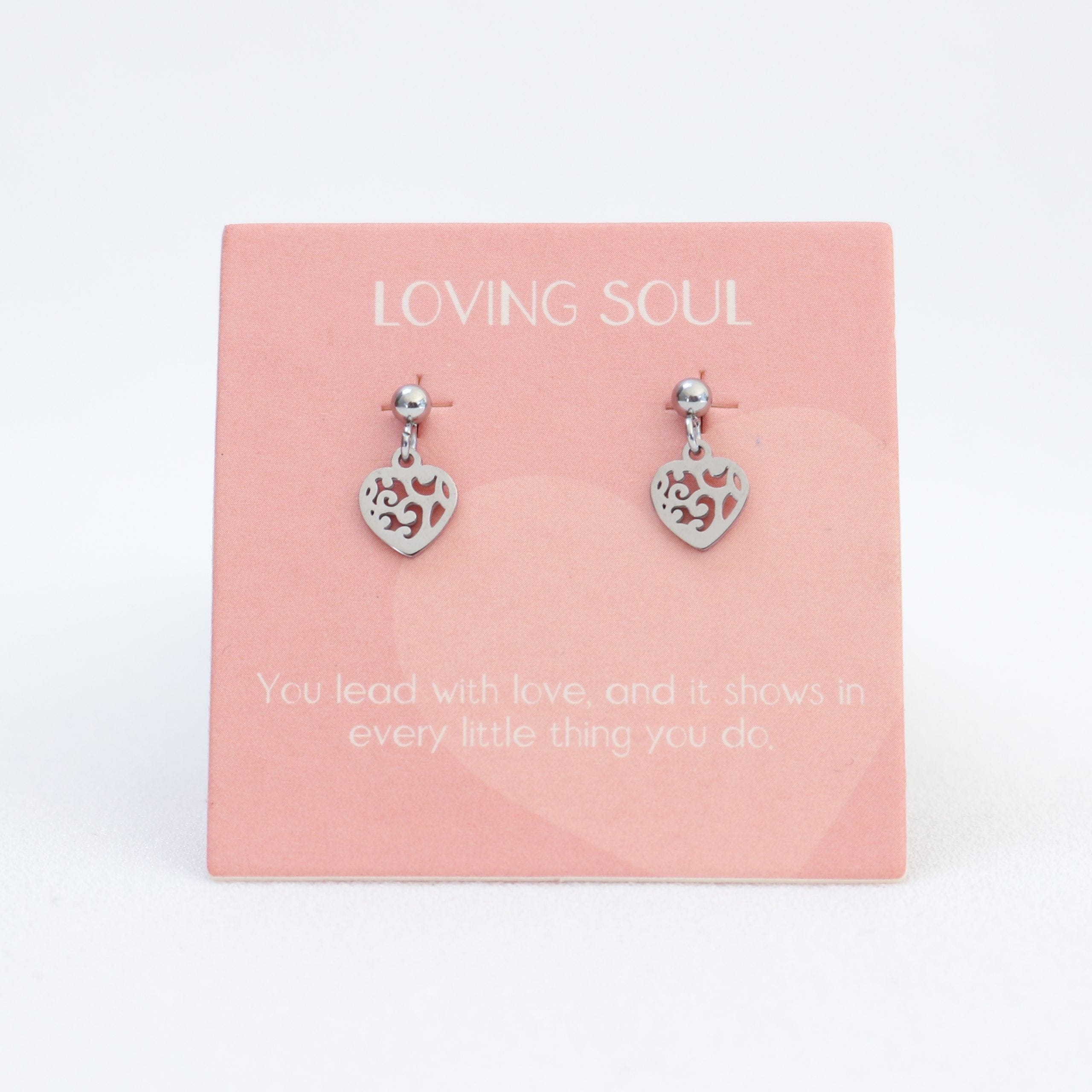 Lucky charm studs Silver heart LittleLintons