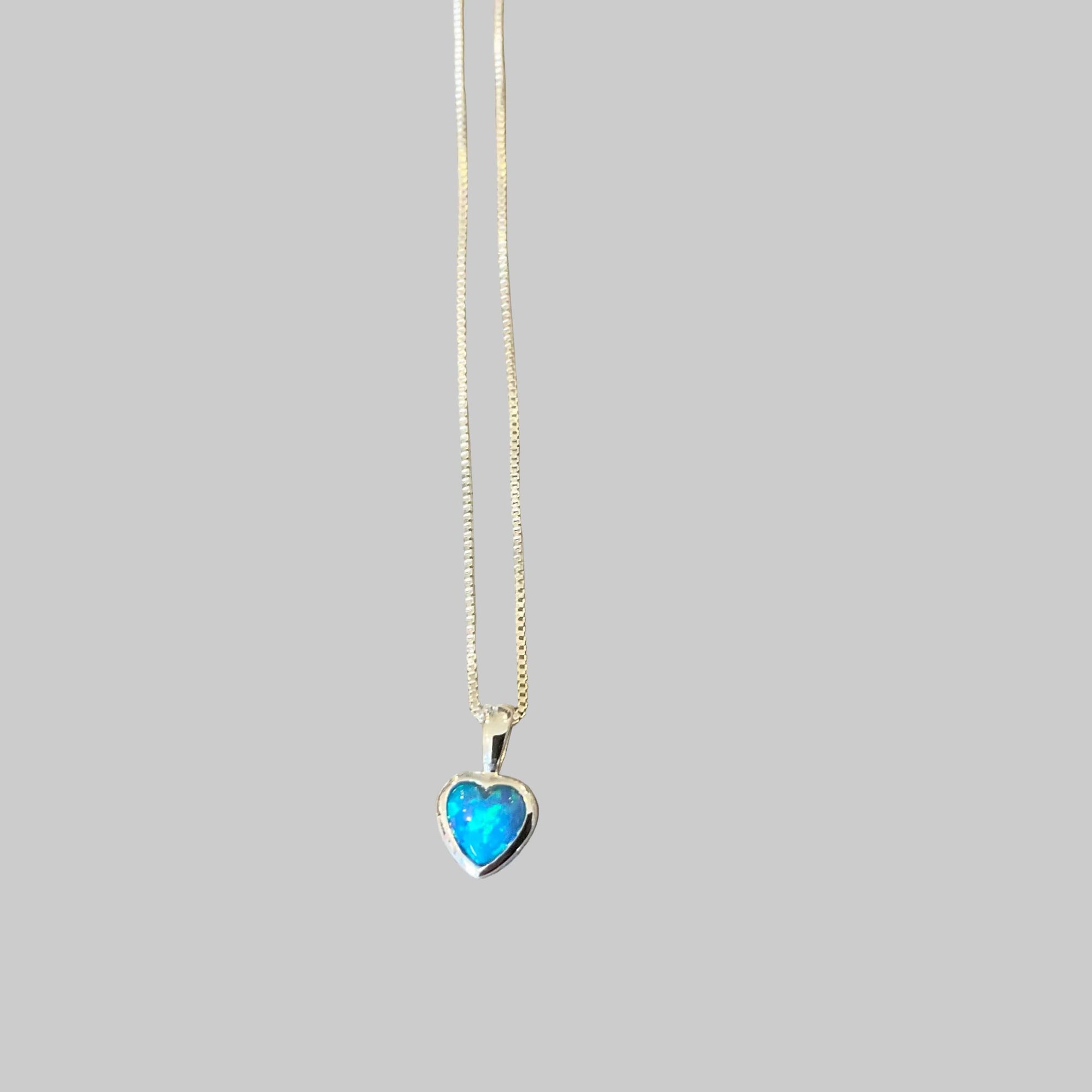 Opalite necklaces Silver heart LittleLintons