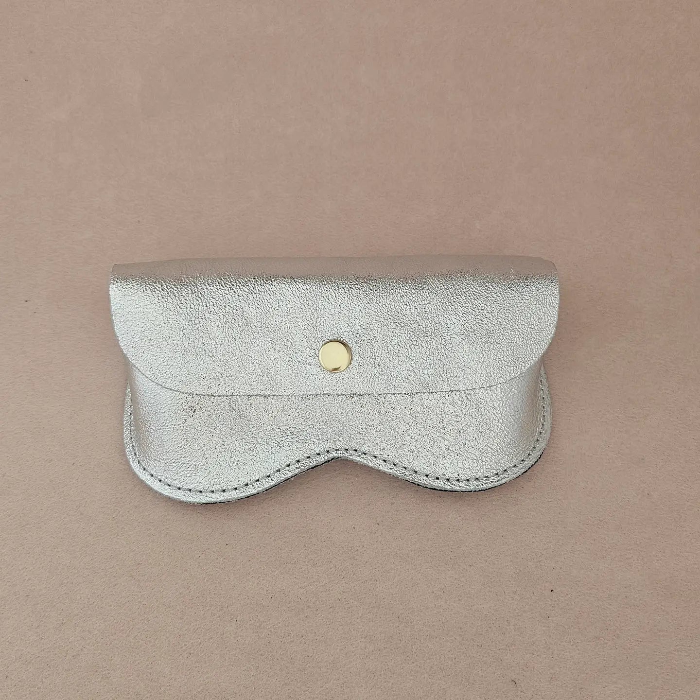 Leather glasses case Silver Kollab