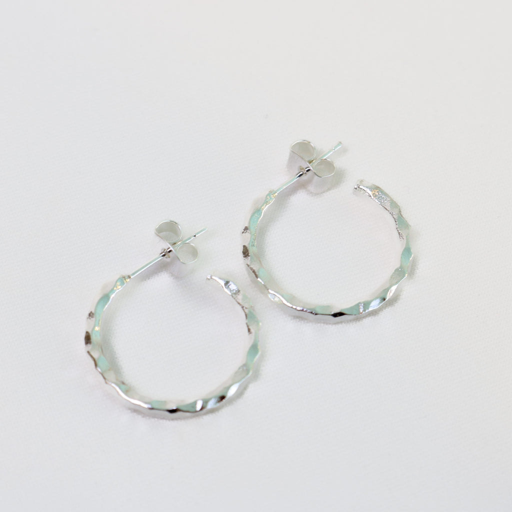 Coral hoops Silver LittleLintons