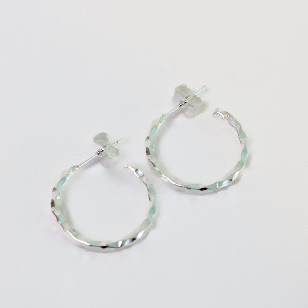 Coral hoops Silver LittleLintons