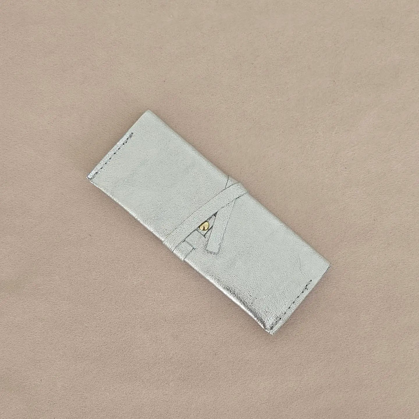 Leather jewellery wrap Silver LittleLintons
