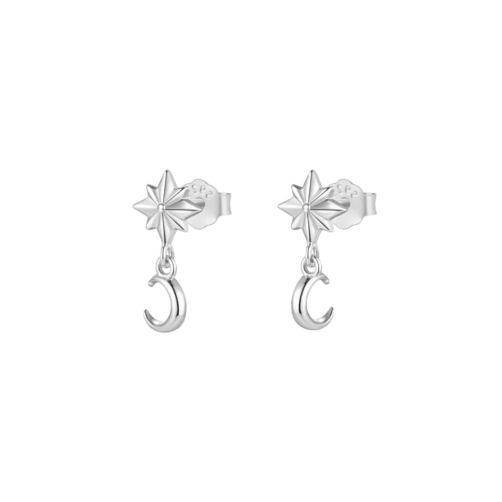 Moon  studs Silver LittleLintons