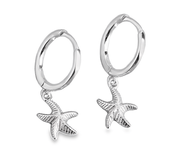 Sea star  hoops Silver LittleLintons