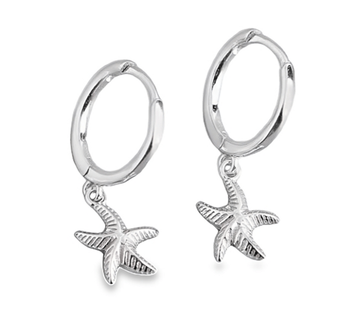 Sea star  hoops Silver LittleLintons