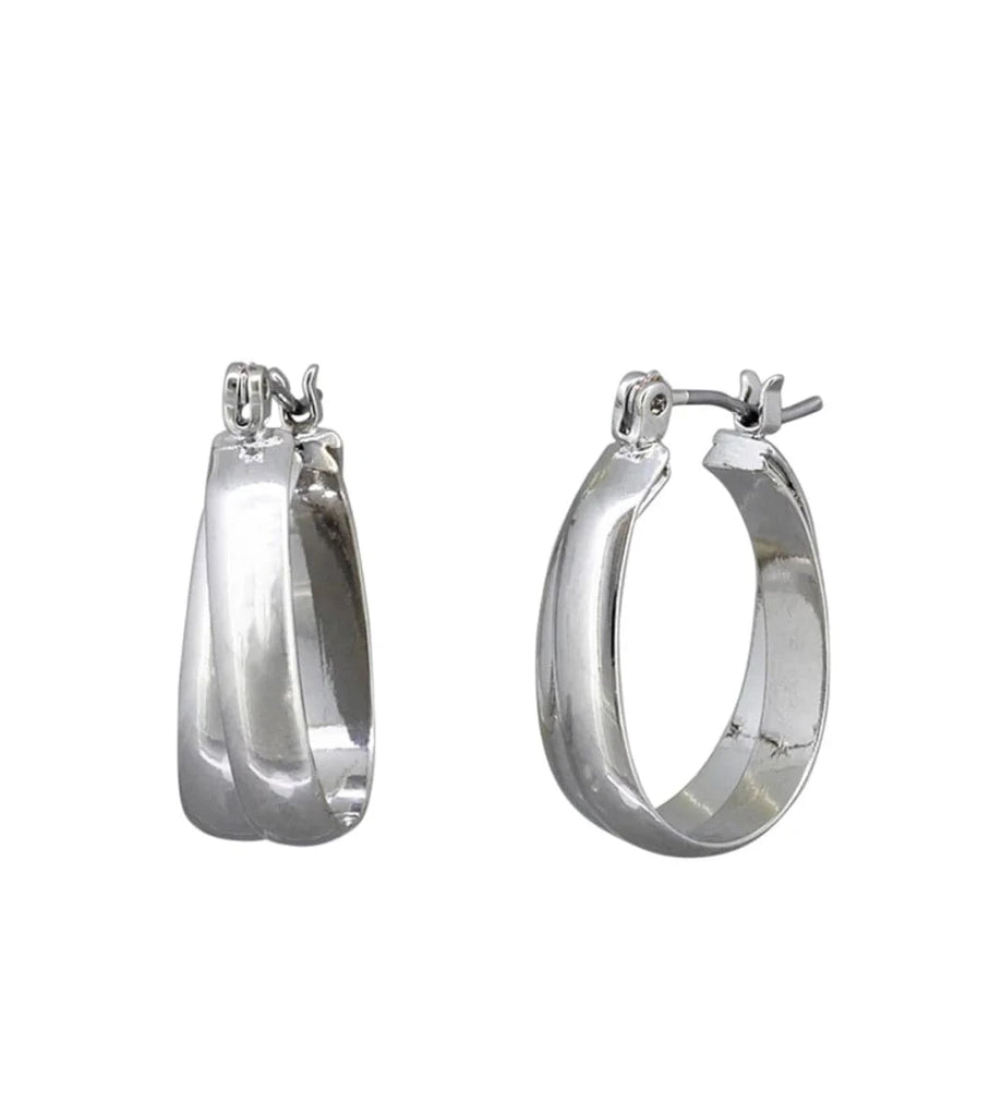Twin hoop  Earrings silver LittleLintons