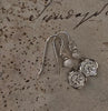 Paird  etched flora earrings Silver Paird