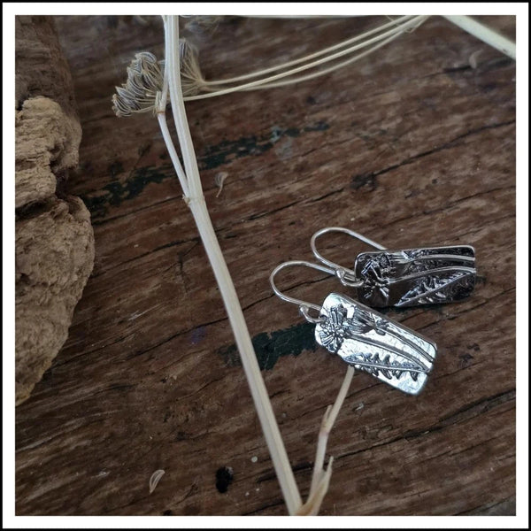 Paird wild flower studs Silver Paird
