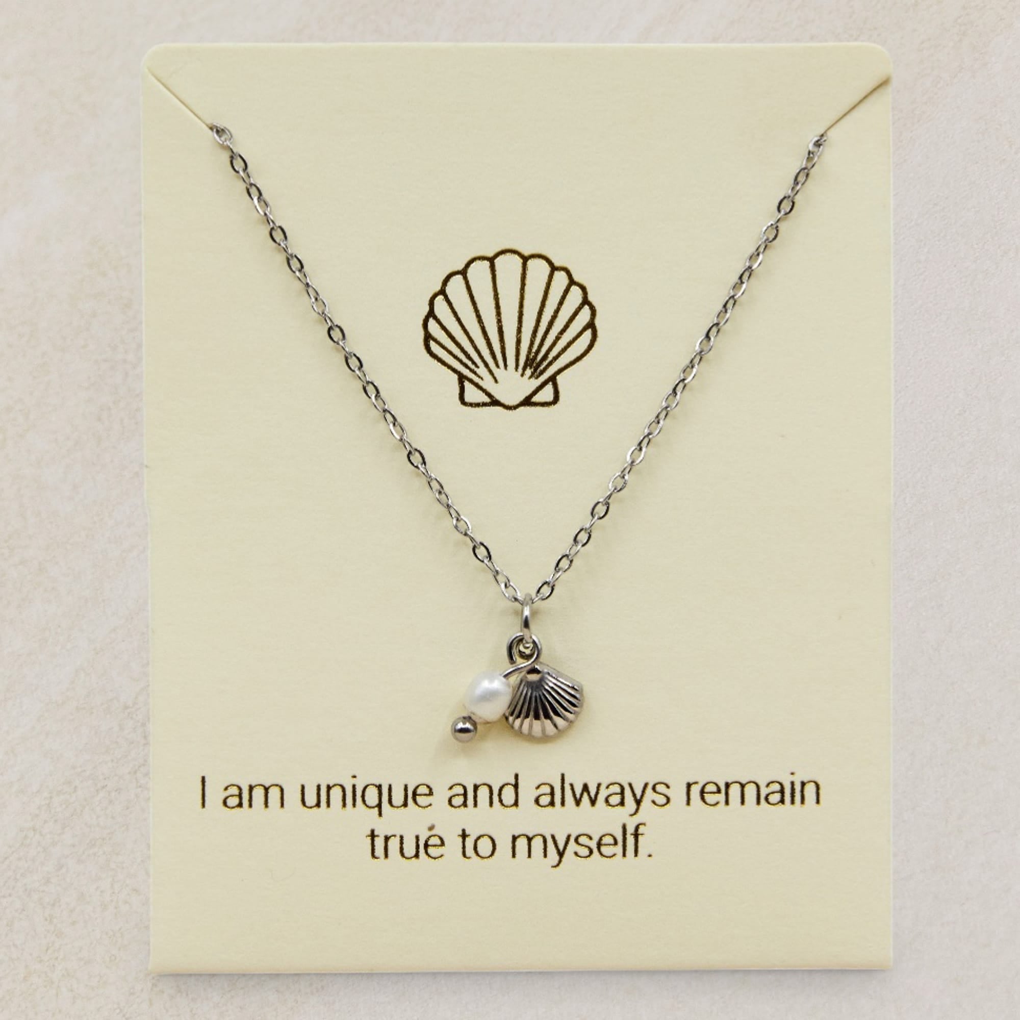 Inspiration necklace Silver shell LittleLintons