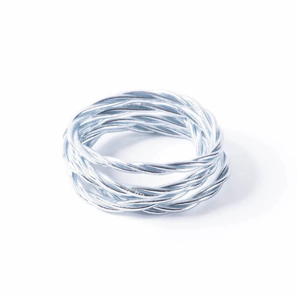 The authentic Buddhist bangles Silver twist M LittleLintons