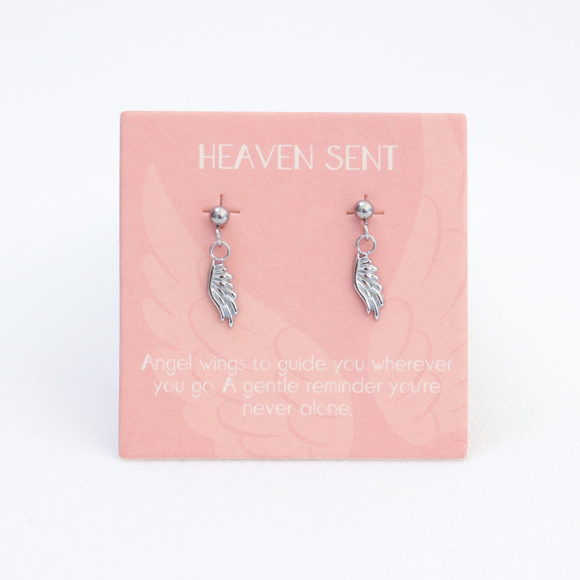 Lucky charm flight studs Silver wings LittleLintons