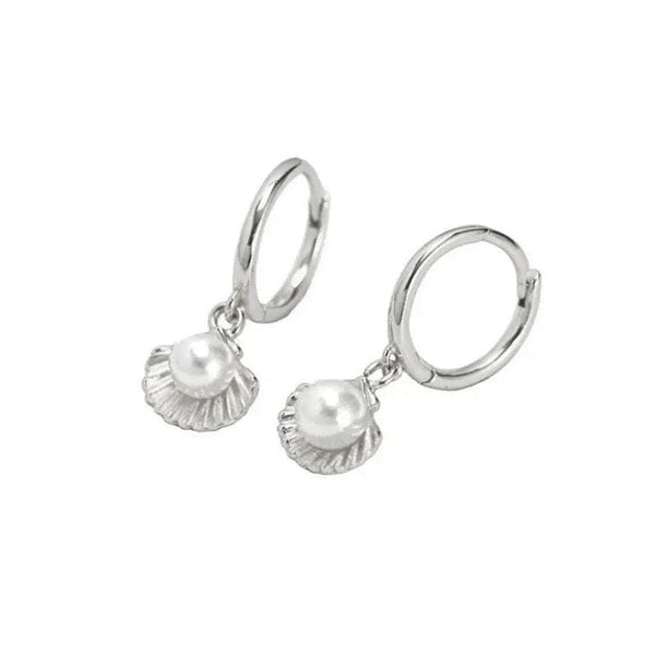 Shell lover earrings Silver with pearl LittleLintons