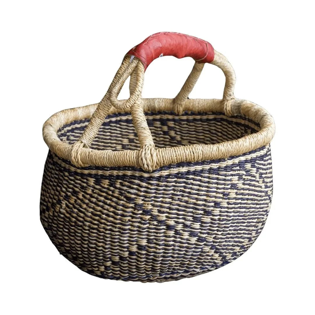 African woven round basket Small LittleLintons