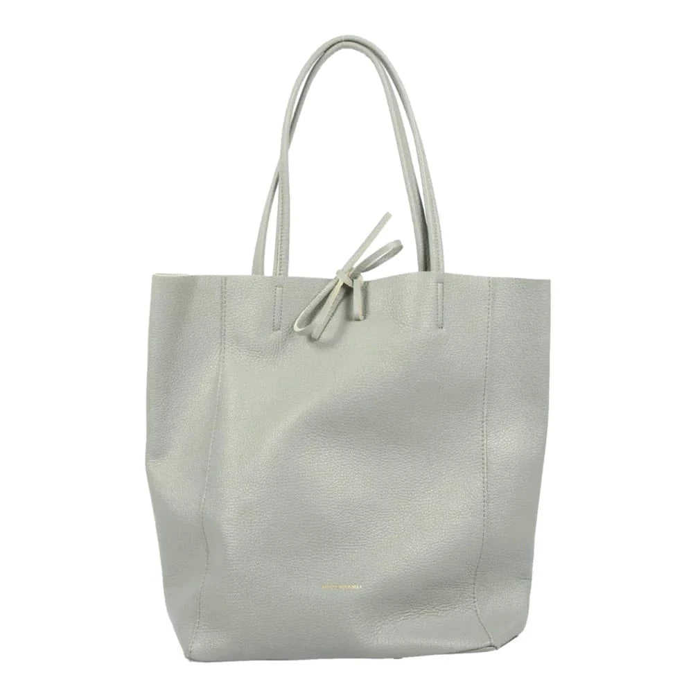 Maison leather tote Steel Lrg LittleLintons