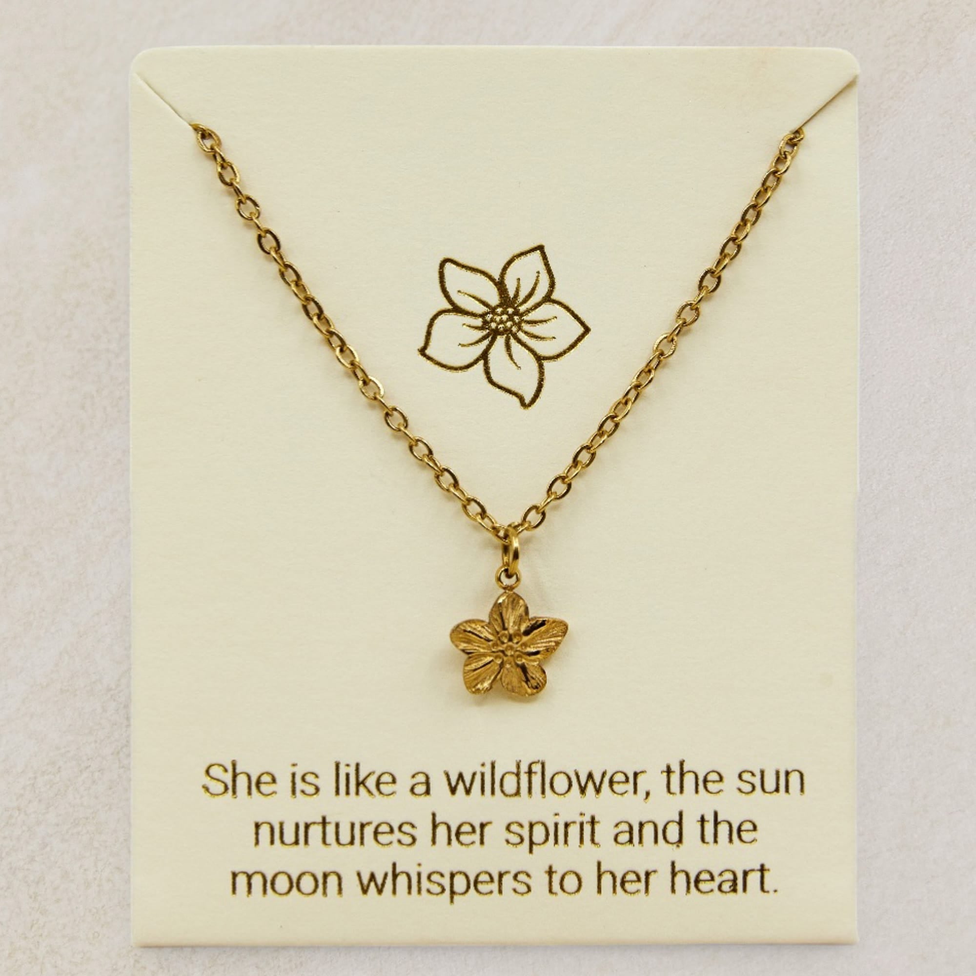 Inspiration necklace Tropical bloom gold LittleLintons