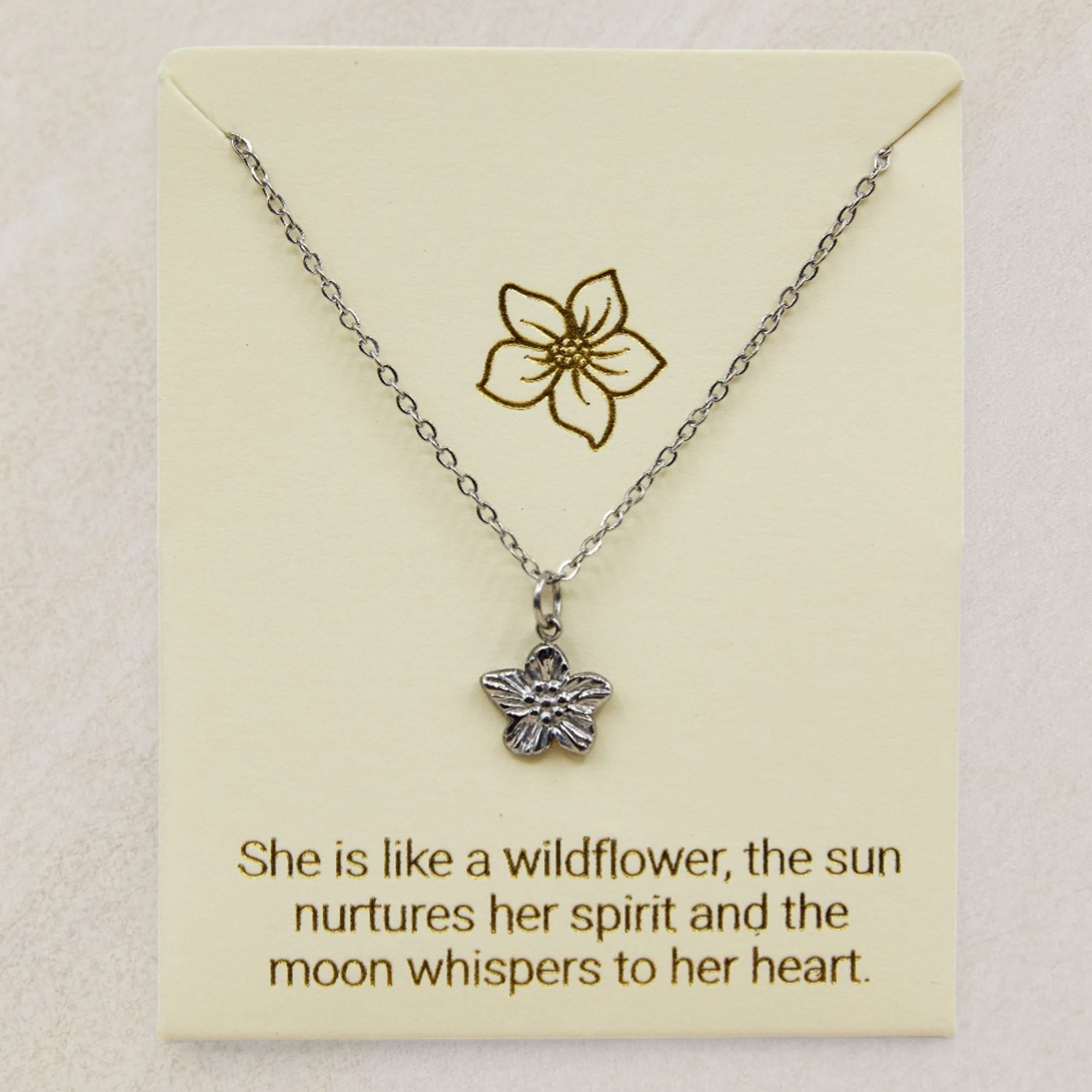 Inspiration necklace Tropical bloom silver LittleLintons