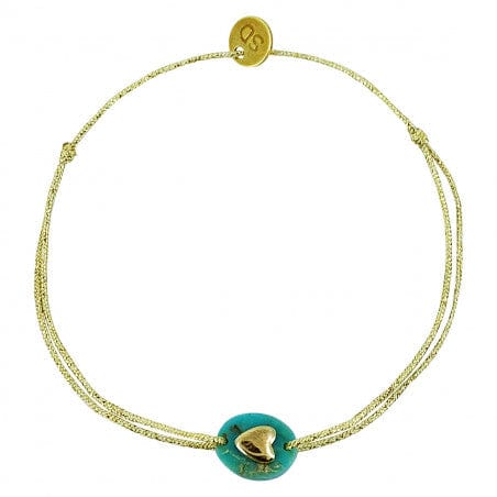 Praline coeur french wristlet Turquoise LittleLintons