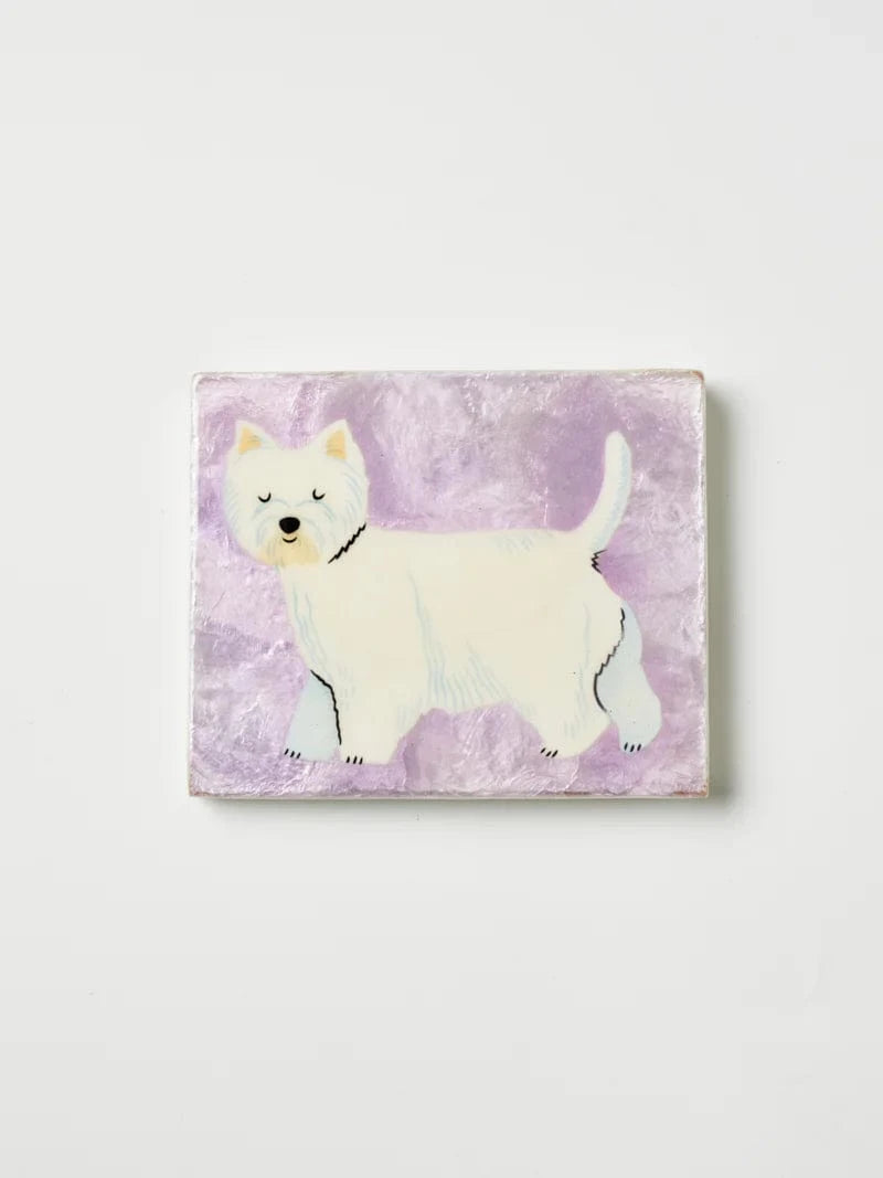 Dog lovers tile hangers Westie LittleLintons