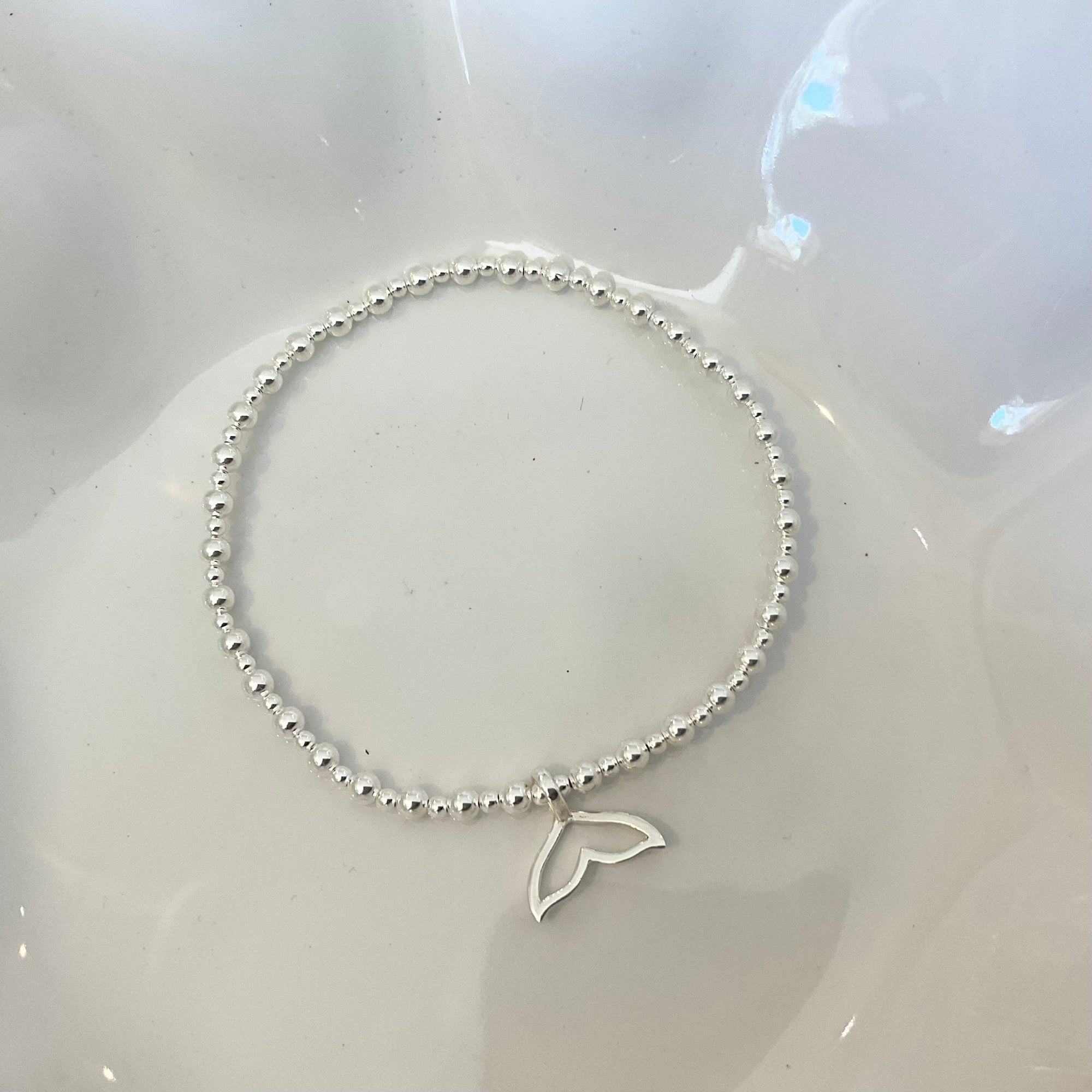 Silver  charm bracelets Whale tail LittleLintons