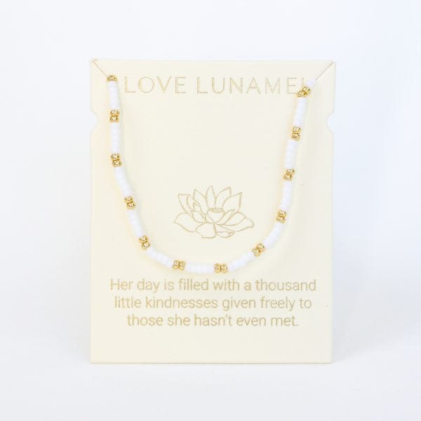 Inspiration necklace White and gold LittleLintons