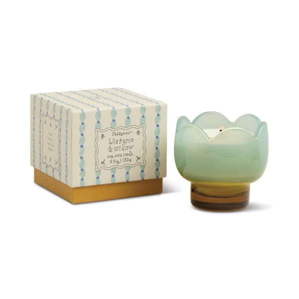 Tulip glass Candles Wisteria willow LittleLintons