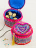 Embroidered jewellery pouch XO LittleLintons