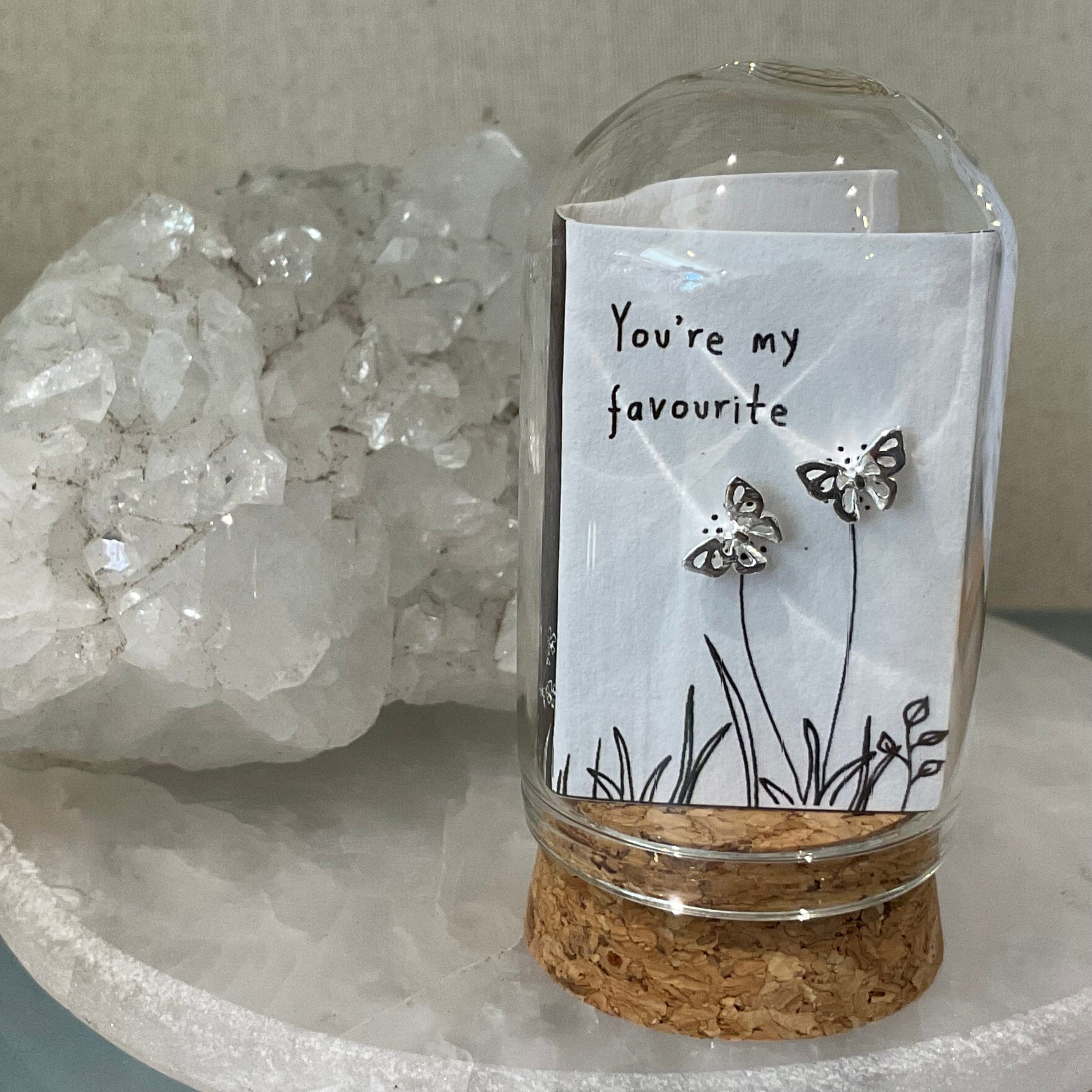 Bottled studs You’re my favourite butterfly LittleLintons