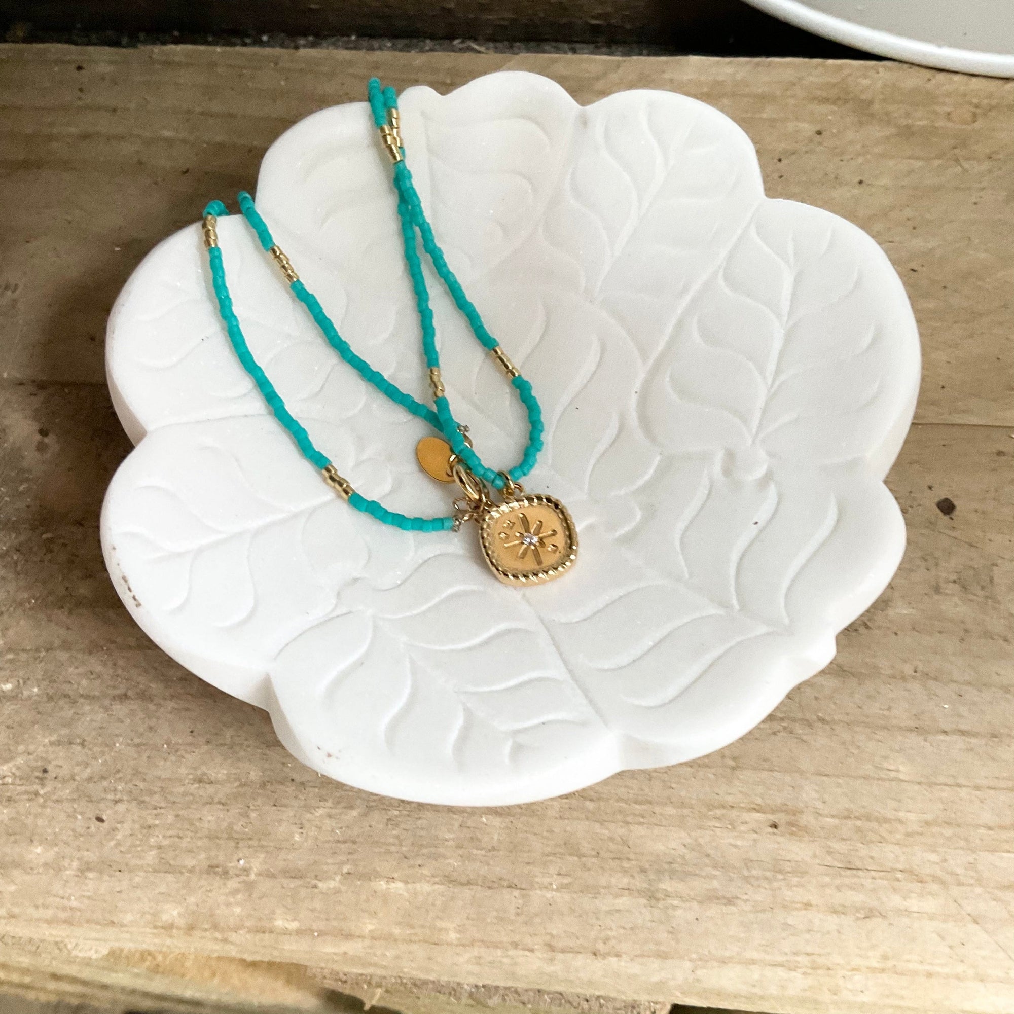 Mini oracles necklace Aqua star LittleLintons