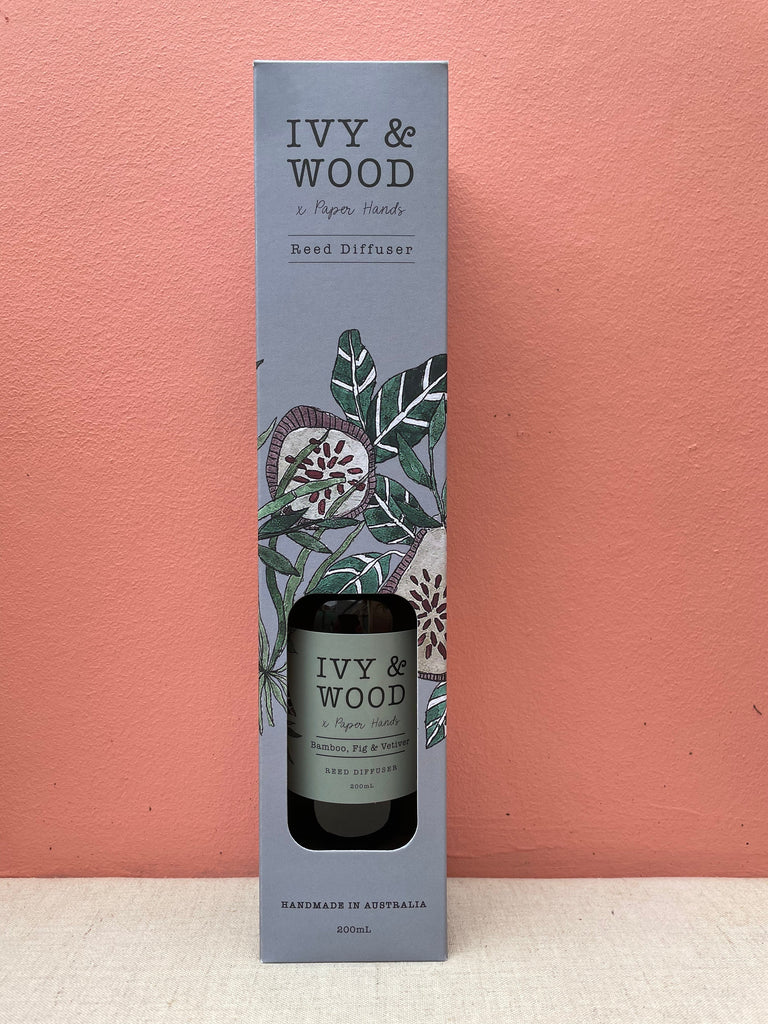 Ivy & Wood Reed Diffuser Bamboo/fig/vetiver-(coconut,fig,bamboo,seagrass,vetiver) Ivy & Wood