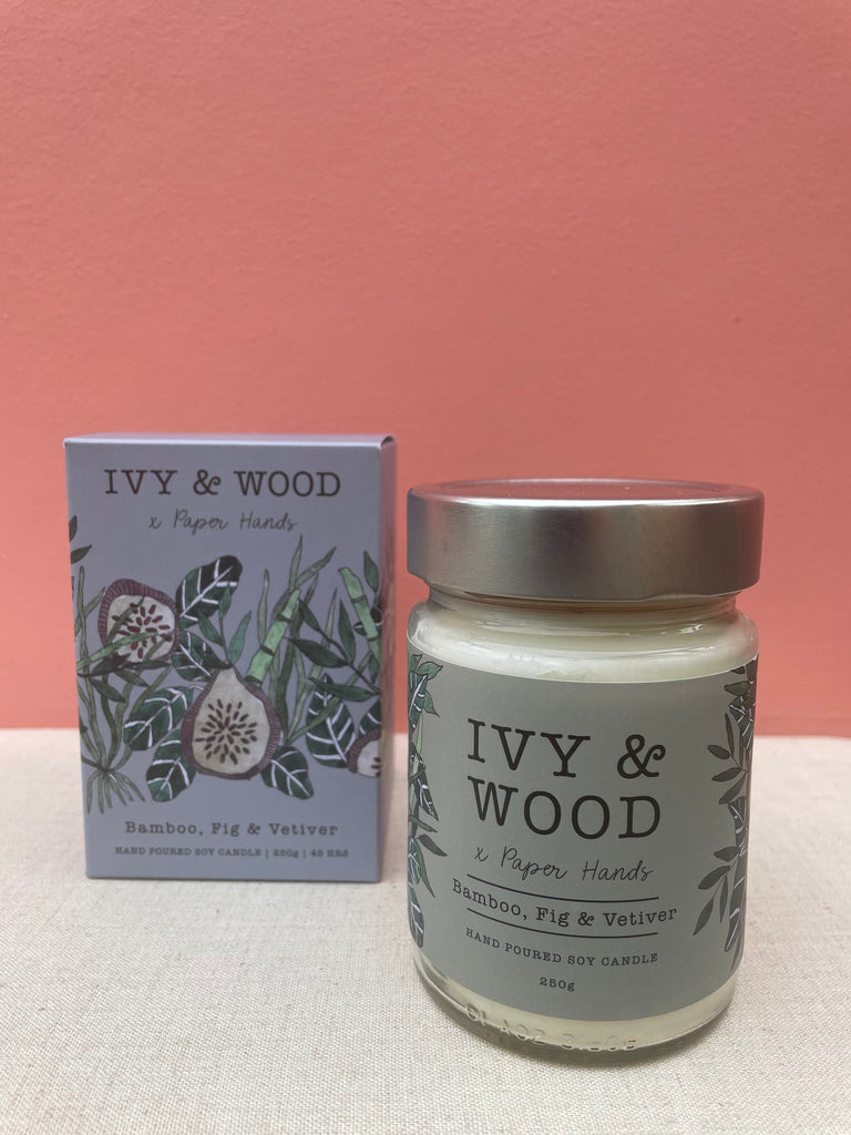 Ivy & Wood Soy Candles Bamboo/fig/vetiver-(coconut,fig,bamboo,seagrass,vetiver) Ivy & Wood