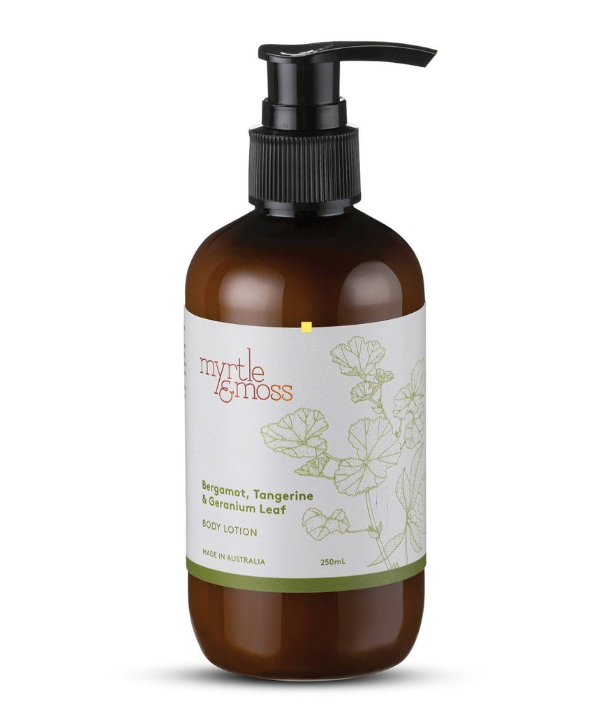 Myrtle & Moss Hand and Body lotion 250ml Bergamot,tangerine,geranium leaf Myrtle & Moss