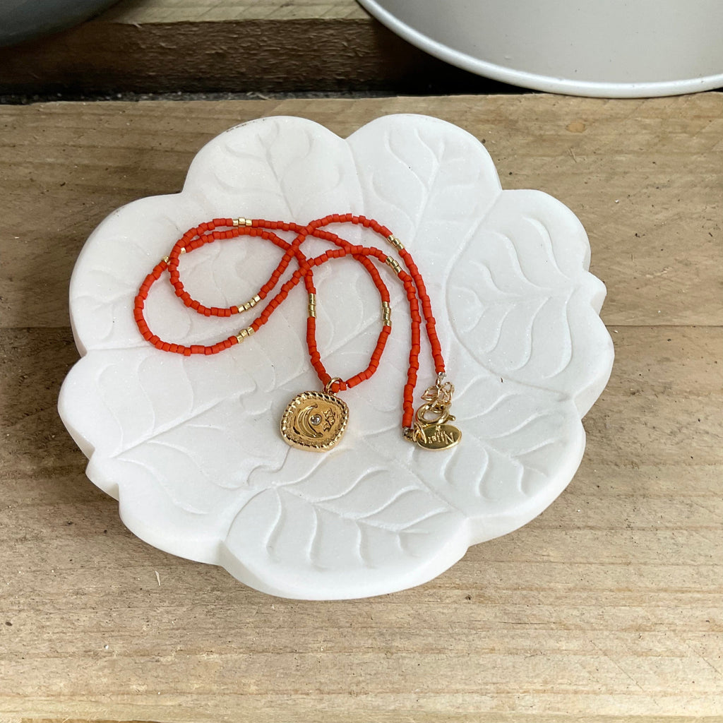 Mini oracles necklace Burnt orange moon LittleLintons