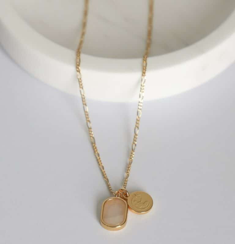 Moonstone necklace Gold LittleLintons