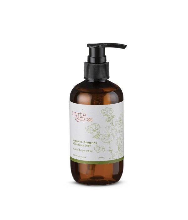 Myrtle & Moss Hand and Body wash 250ml Mandarin, lemon myrtle ,orange peel Myrtle & Moss